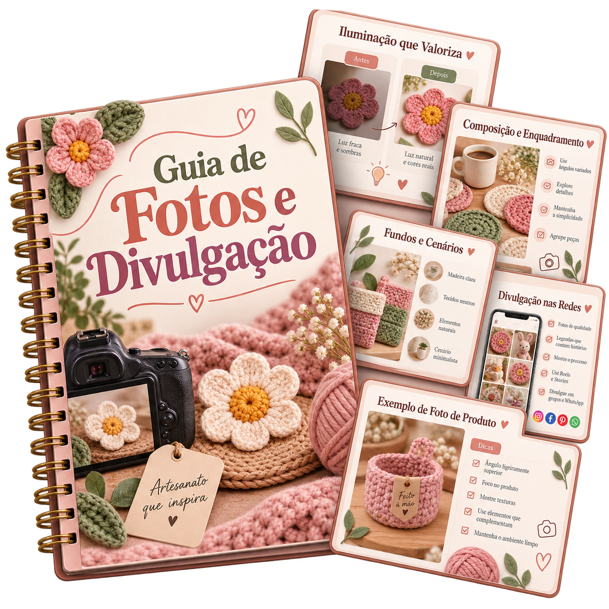 Mockup do Guia de Fotos e Divulgação